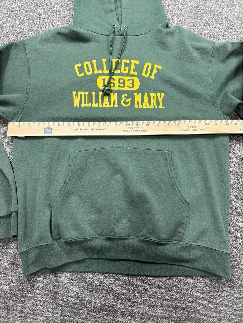Vintage William & Mary University Green Champion Hoodie Mens Large Academia - Picture 4 of 6